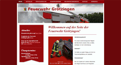 Desktop Screenshot of feuerwehr-groetzingen.de